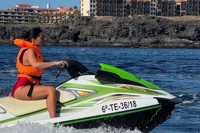 1 Person Turbo Jet Ski ride in Tenerife South with Pick Up - The On-Water Route: Volcanic Cliffs, Bays, And Mount Teide Views
