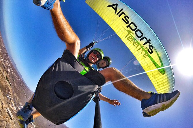 Acrobatic Paragliding Tandem Flight above south Tenerife - Glide Toward La Caleta: The Landing Area, The Sand, And The Reset