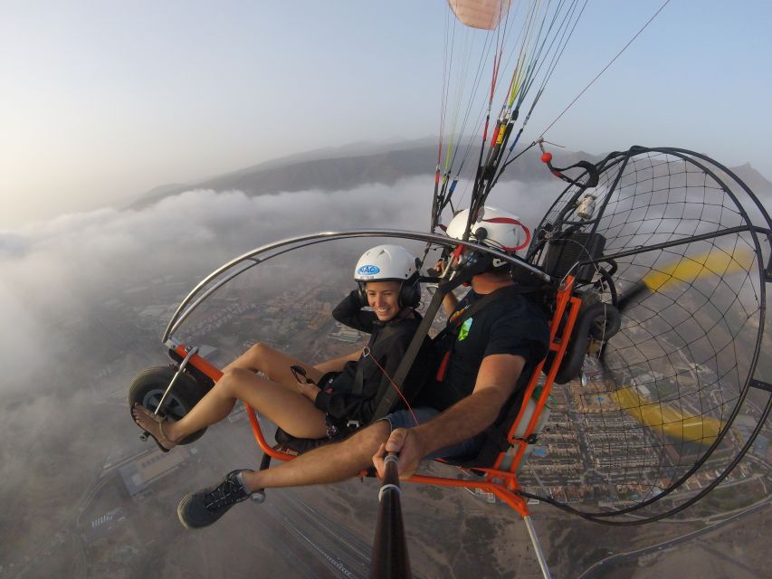 Adeje: Paratrike Flying Tour with Hotel Pickup and Photos - Safety gear and Daniel Crespo’s style: how it stays fun
