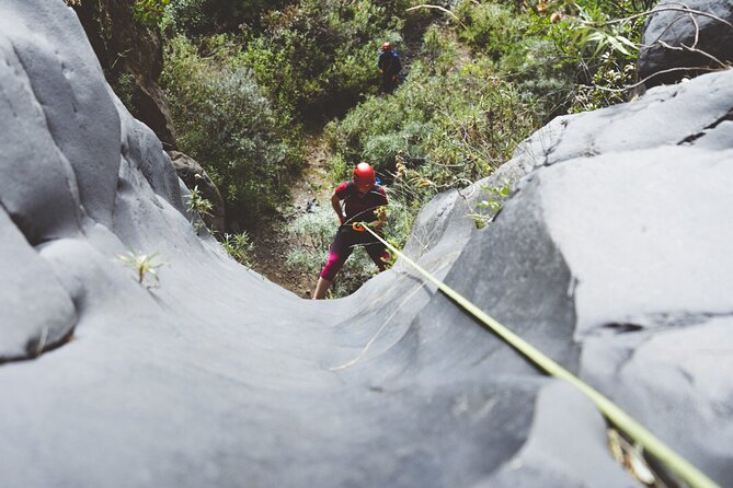 Canyoning in Tenerife South - Inside the Basalt Canyon: Multiple Rappels, Different Techniques, Tight Walls