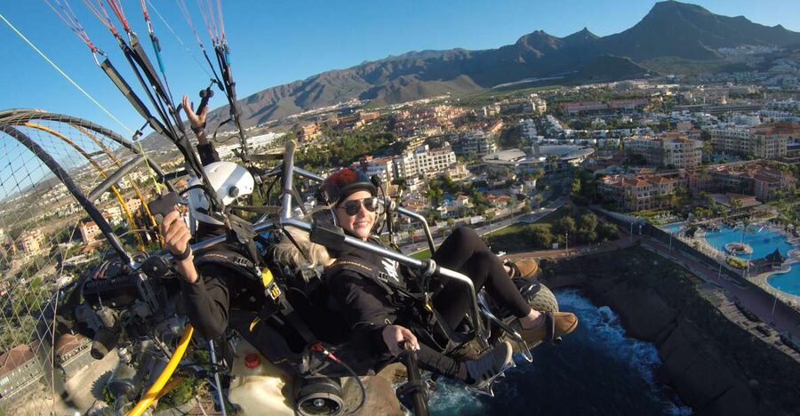 COAST: Fly over the coasts of Tenerife by Paratrike! (20min) - Pickup from Los Cristianos or Adeje, Then to Takeoff