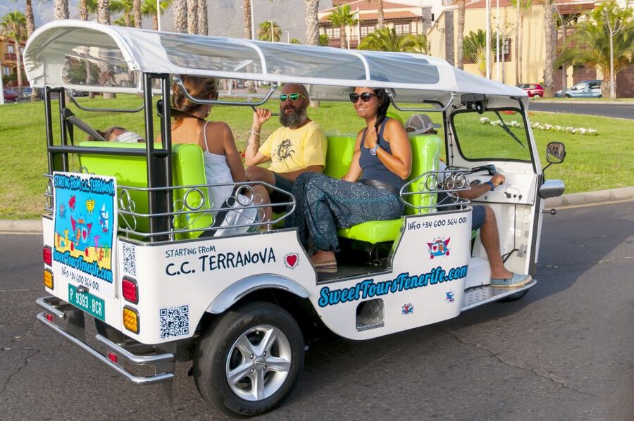 Costa Adeje: Double Tuk Tuk Tour - La Caleta village walk: where the coast turns human-scale