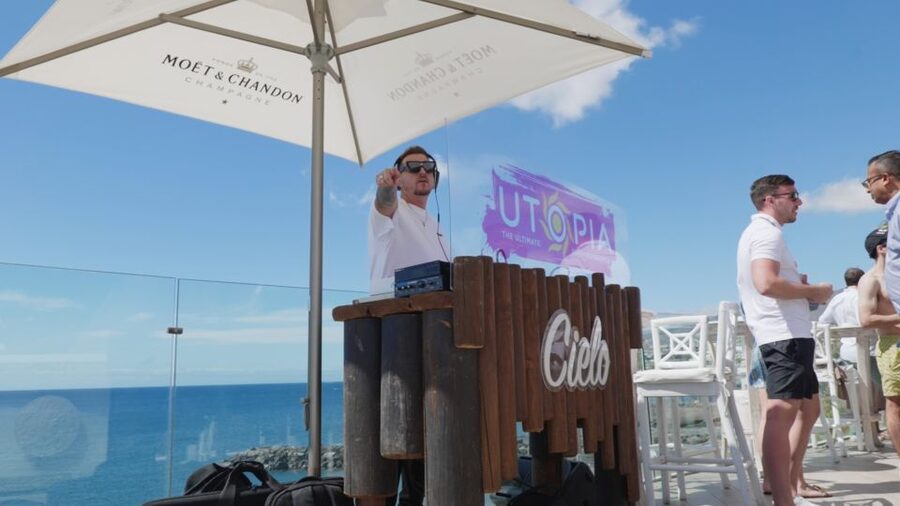 Costa Adeje: Tenerife Monkey Beach Club Utopia Pool Party - Drinks, crowd reality, and pacing during a full afternoon