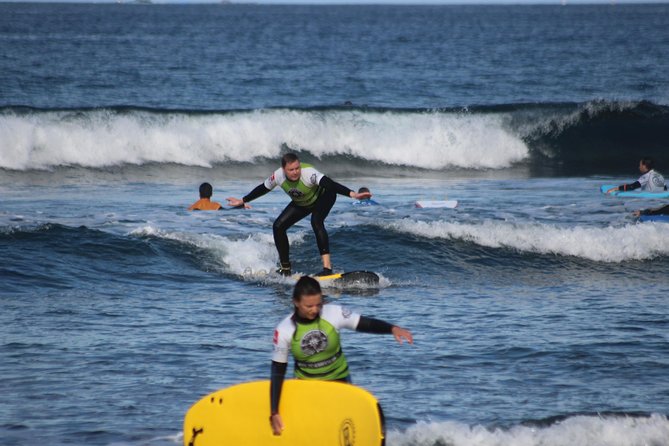 Group Surfing Lesson at Playa de las Américas, Tenerife - Out in the waves: what coaching feels like in a max 6-person group