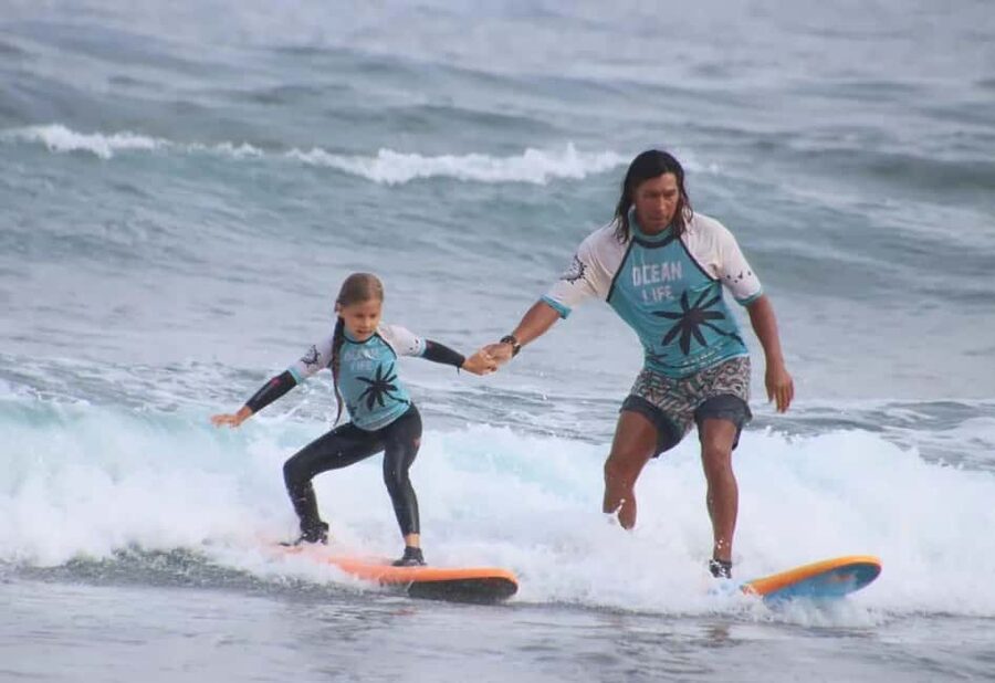 Las Américas: Inolvidable Private Surf Lesson Max 5persons - Your gear is handled: softboard, wetsuit 3/2 mm, reef shoes, lycra