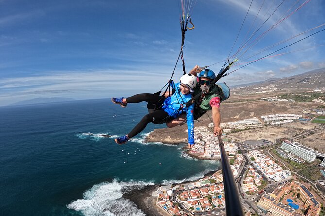 Paragliding Tandem Flight in Tenerife South ADRENALINE! - Gear Check and Training for Takeoff: Walk, Run, Fly