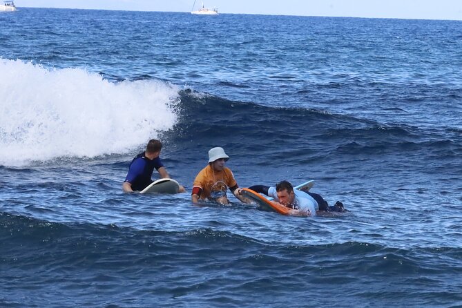 Premium Group Surf (2h) – Only 5 Students, Team Incl (+ 13 years) - Ocean Life Tenerife, Playa de las Américas: where the lesson starts