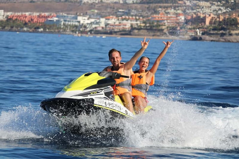 Puerto Colón: Tenerife Coast Jet Ski Tour with Photos - The safety briefing and step-by-step instructions