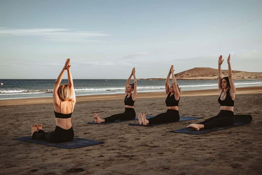 Saturday Ocean Yoga in Playa de las Américas (All Levels) - Mats, Small Groups, and Instructor Support (Up to 7 People)