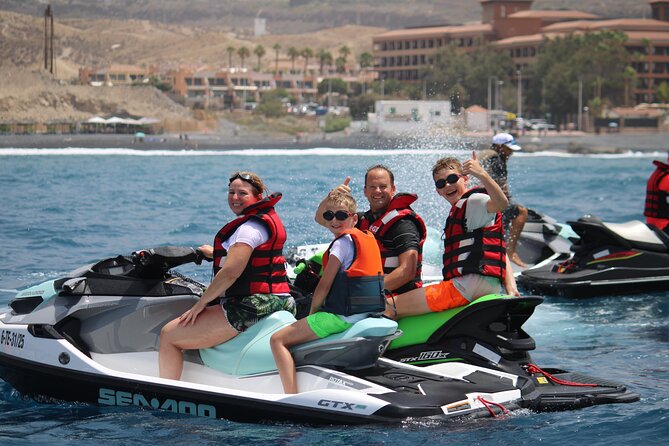 Tenerife Double Jet Ski Safari - The guide in a Zodiac boat: why this is more than a photo moment