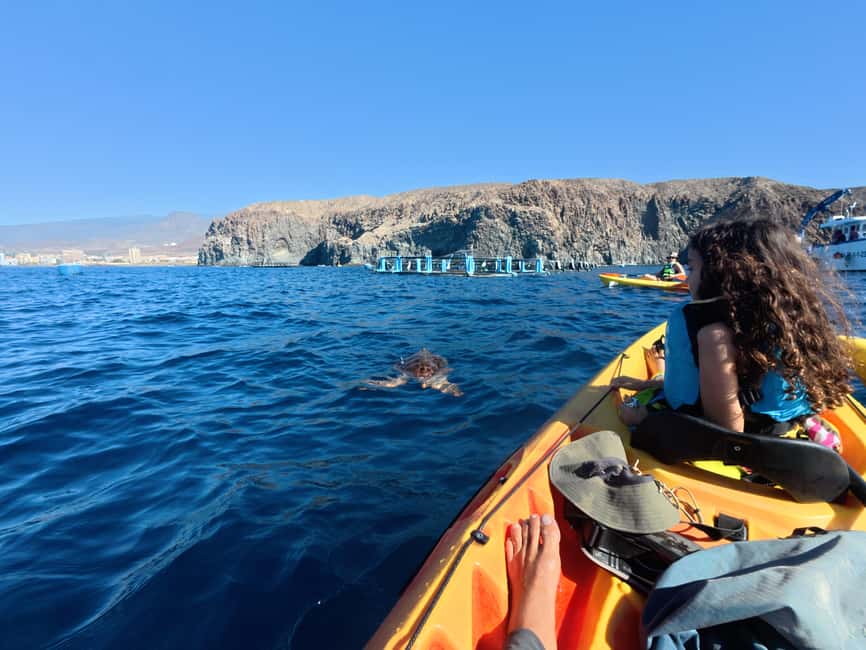 Tenerife: Kayak Sea Safari with Snorkel and Snacks - The final stretch back to Playa Los Cristianos, plus the snack-and-drinks payoff