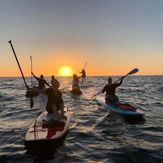 Tenerife: Paddle Surf Experience in Playa de las Américas - The 1.5-Hour Flow: Photo Stop to Sunset Motion