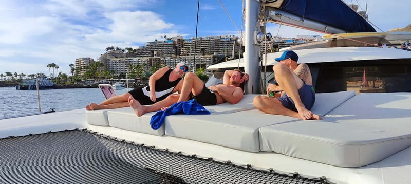Tenerife: PRIVATE Catamaran cruise with Lunch and Drinks - The 45-minute sailing leg: setting the mood on the Atlantic