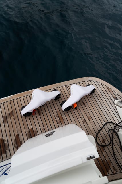 Tenerife: Shared Yacht Cruise with Champagne and Tapas - Water toys included: paddleboards and sea scooters that turn sightseeing into play