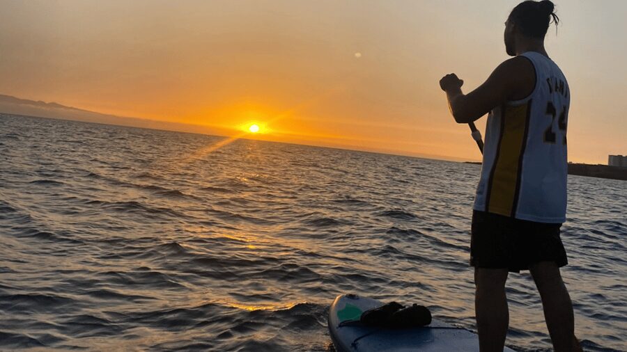 Tenerife: Sunset Stand-Up Paddleboarding Tour - La Caleta paddle time: where you learn, then cruise