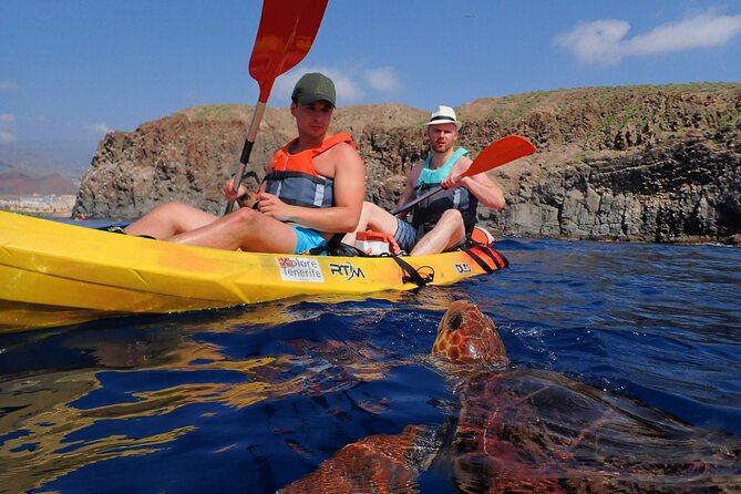 Tenerife: Turtle & Dolphin Kayak Tour with Snorkel & Wetsuit - The west coast route: Guaza Mountains views and a Teide comeback
