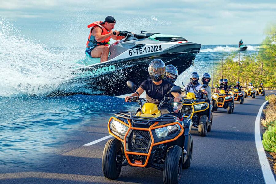 Tenerife: Water Jet-Ski / Teide Volcano Quad Safari Combo - Jet Ski at Las Galletas: fast fun, realistic timing