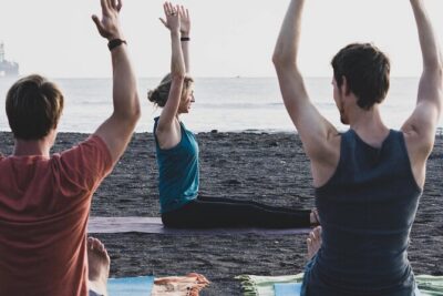 Yoga at the beach in Tenerife